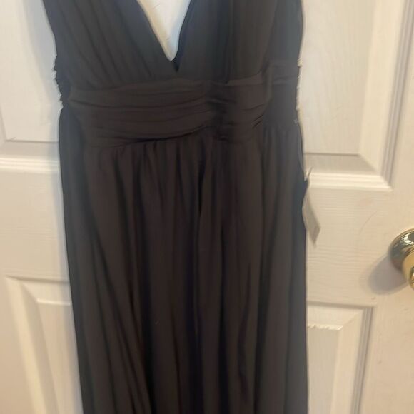 Love X Design Black Athena Deep Vneck Maxi Dress Size Large - Picture 2 of 8